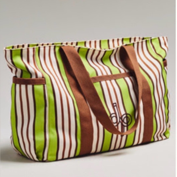 Daily Practice Handbags - Daily Practice by Anthropologie Ghauste Canvas Tote - Green/Brown Stripe